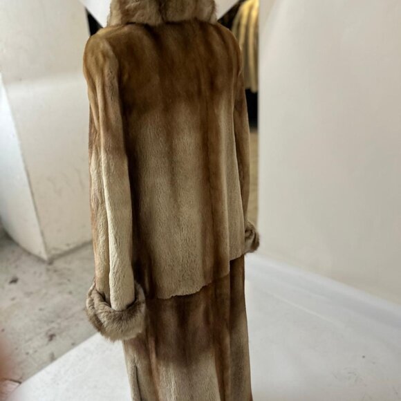 Vintage Full-Length Mink Fur Coat semi-sheared - Picture 4 of 6